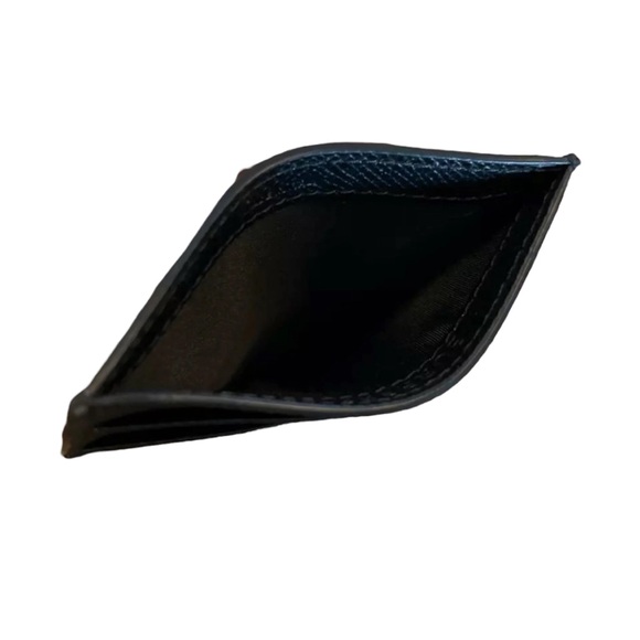 Burberry Black Leather Card Holder card wallet EUC unisex - Picture 3 of 6